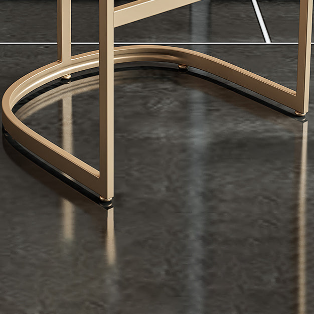 Bucket Faux Leather Dining Stool Low Back Bar Stool with Gold Metal Base Clearhalo 'Bar Furniture' 'Bar Stools' 'bar_stools' 'furn' 'furn_bar_stools' 'Furniture' 'Kitchen & Dining Furniture' 7243918