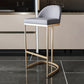 Bucket Faux Leather Dining Stool Low Back Bar Stool with Gold Metal Base Clearhalo 'Bar Furniture' 'Bar Stools' 'bar_stools' 'furn' 'furn_bar_stools' 'Furniture' 'Kitchen & Dining Furniture' 7243921