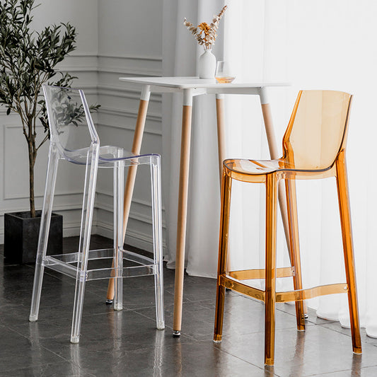 Living Room Acrylic Bar Stools Contemporary Low Back Counter Chair
