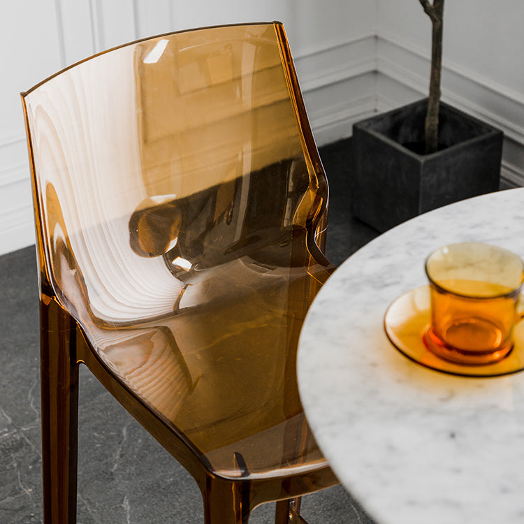 Sala de estar taburetes de bar acrílico silla contemporánea de la espalda baja