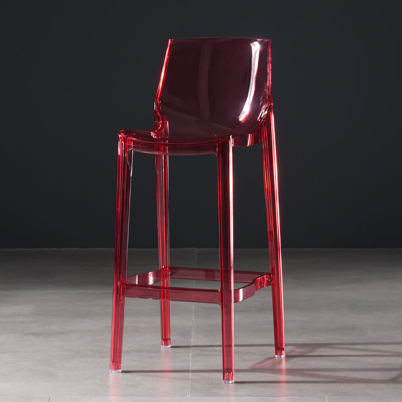 Sala de estar taburetes de bar acrílico silla contemporánea de la espalda baja