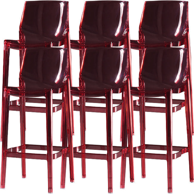 Sala de estar taburetes de bar acrílico silla contemporánea de la espalda baja