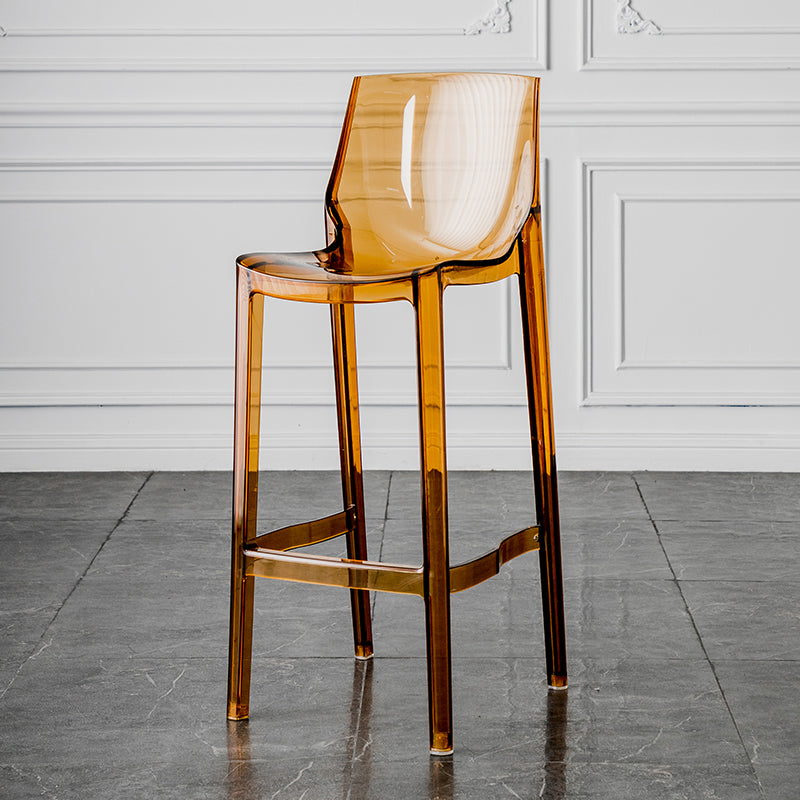 Sala de estar taburetes de bar acrílico silla contemporánea de la espalda baja