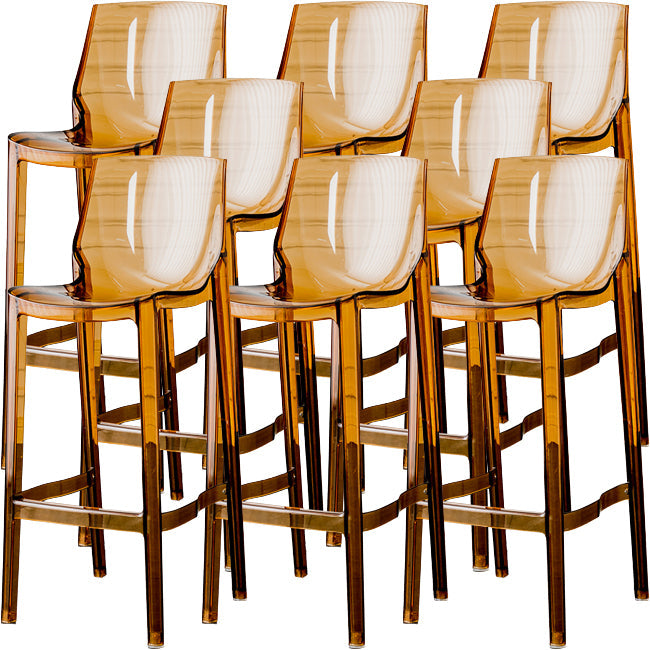 Sala de estar taburetes de bar acrílico silla contemporánea de la espalda baja