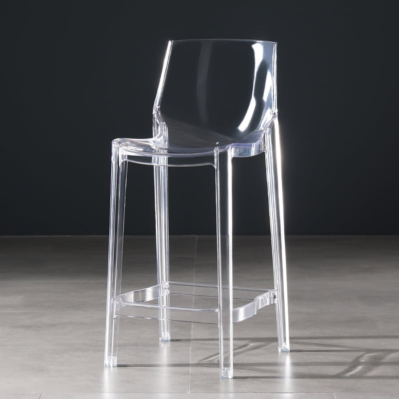 Sala de estar taburetes de bar acrílico silla contemporánea de la espalda baja