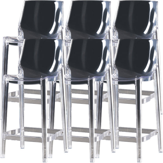 Sala de estar taburetes de bar acrílico silla contemporánea de la espalda baja