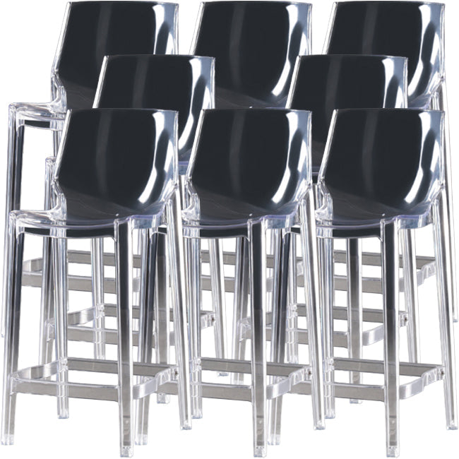Sala de estar taburetes de bar acrílico silla contemporánea de la espalda baja