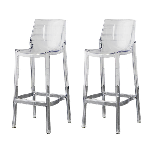 Sala de estar taburetes de bar acrílico silla contemporánea de la espalda baja