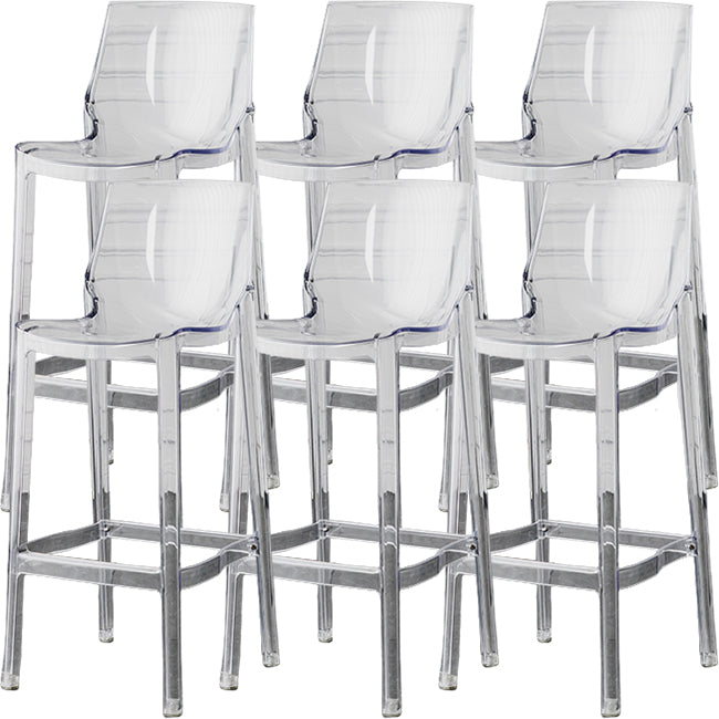 Sala de estar taburetes de bar acrílico silla contemporánea de la espalda baja