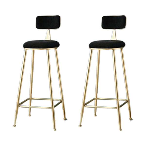 布張りのダイニングスツールグラマー腰部のスツールと金属メタルベース