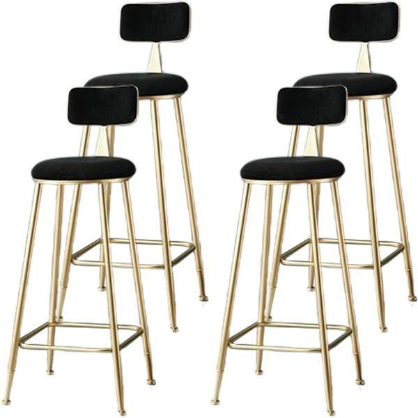 布張りのダイニングスツールグラマー腰部のスツールと金属メタルベース