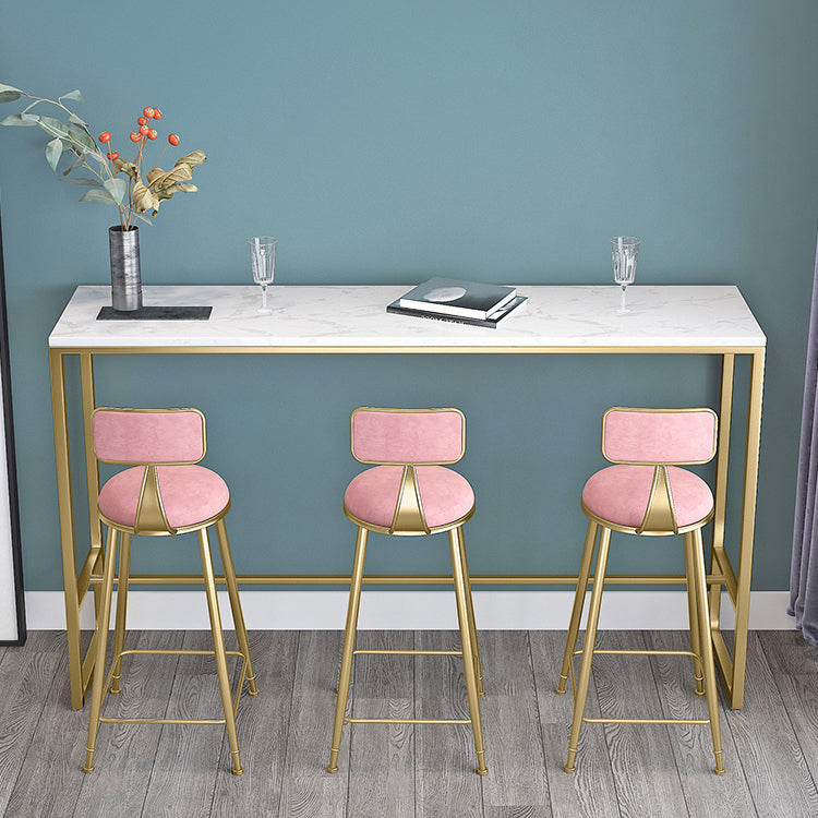 布張りのダイニングスツールグラマー腰部のスツールと金属メタルベース