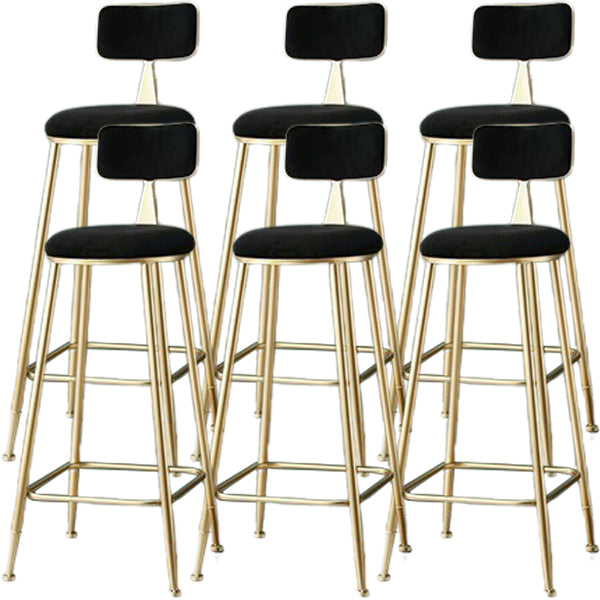 布張りのダイニングスツールグラマー腰部のスツールと金属メタルベース