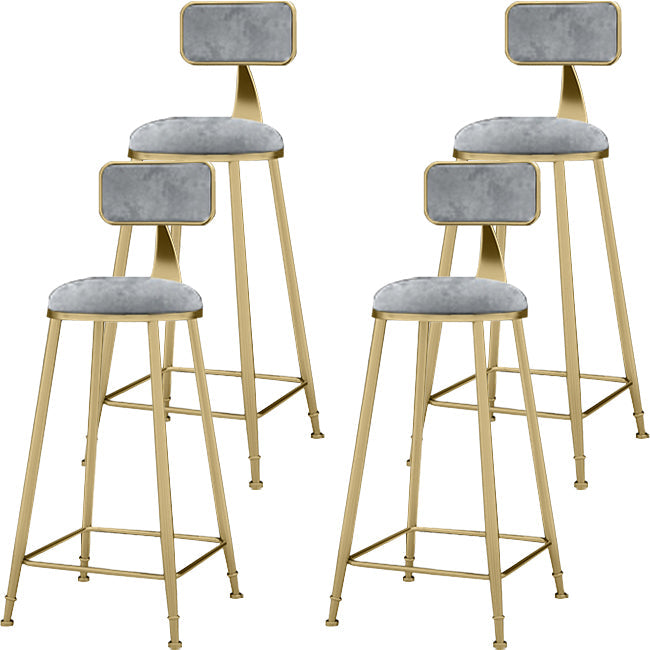 布張りのダイニングスツールグラマー腰部のスツールと金属メタルベース