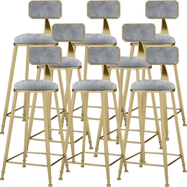 布張りのダイニングスツールグラマー腰部のスツールと金属メタルベース