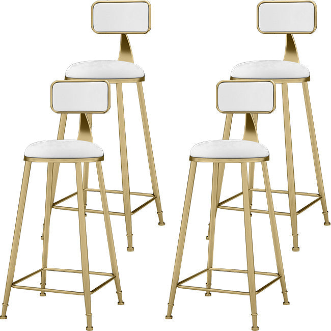 布張りのダイニングスツールグラマー腰部のスツールと金属メタルベース