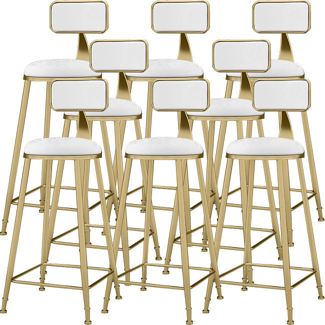 布張りのダイニングスツールグラマー腰部のスツールと金属メタルベース