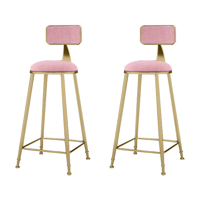 布張りのダイニングスツールグラマー腰部のスツールと金属メタルベース