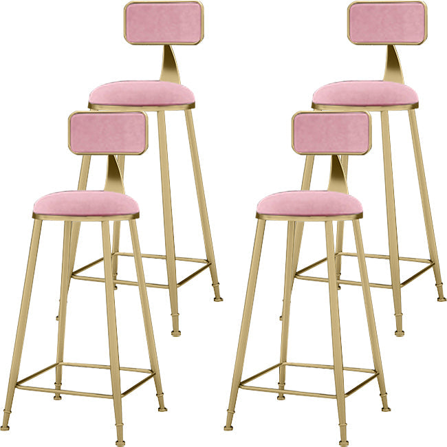 布張りのダイニングスツールグラマー腰部のスツールと金属メタルベース