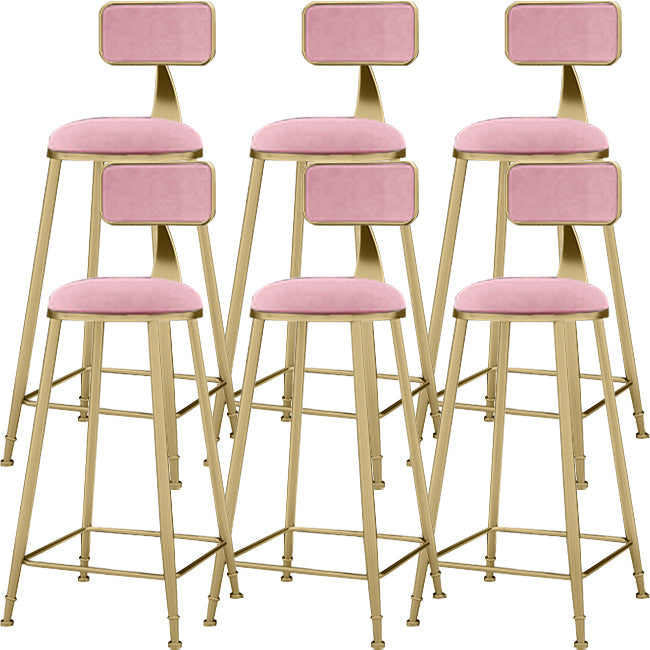 布張りのダイニングスツールグラマー腰部のスツールと金属メタルベース