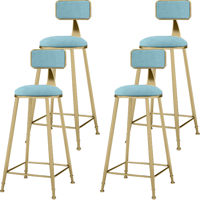 布張りのダイニングスツールグラマー腰部のスツールと金属メタルベース