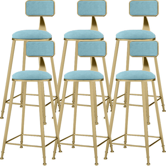 布張りのダイニングスツールグラマー腰部のスツールと金属メタルベース