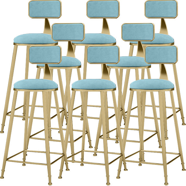 布張りのダイニングスツールグラマー腰部のスツールと金属メタルベース