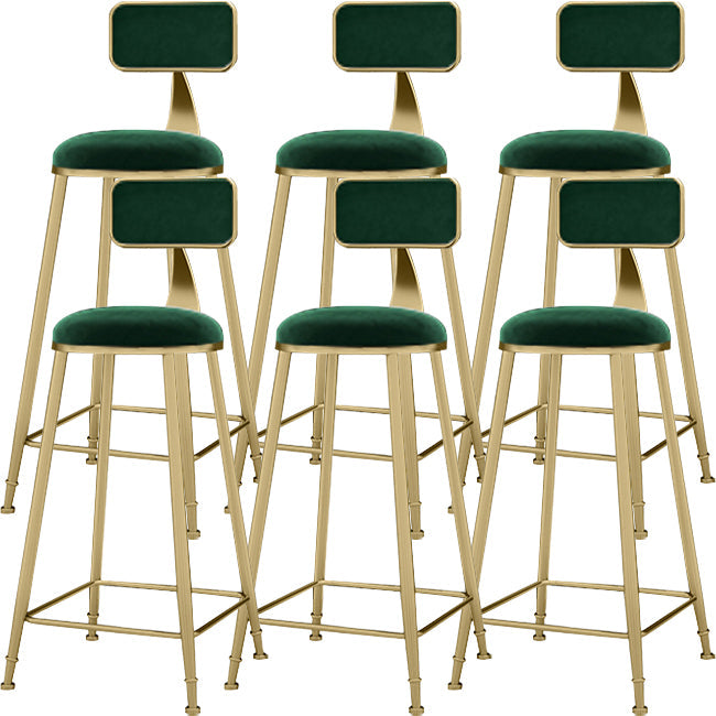 布張りのダイニングスツールグラマー腰部のスツールと金属メタルベース