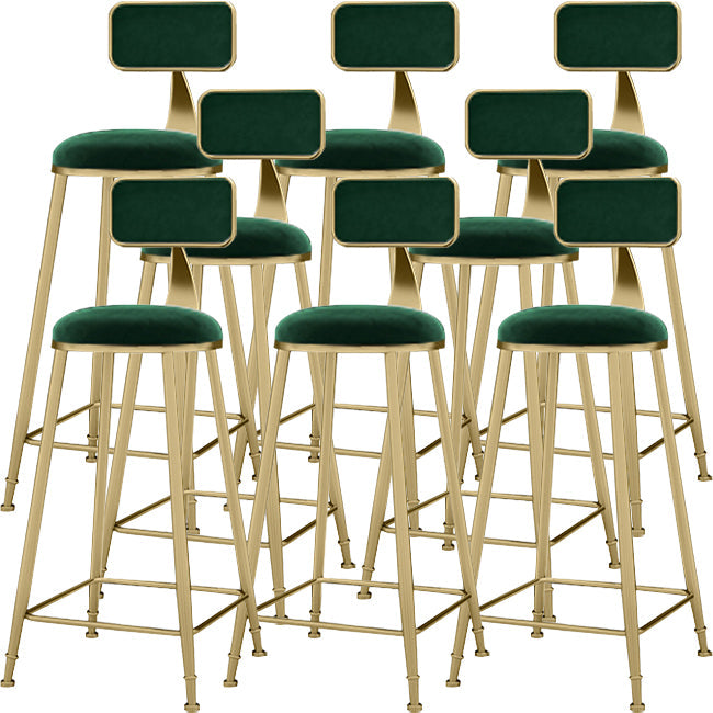 布張りのダイニングスツールグラマー腰部のスツールと金属メタルベース