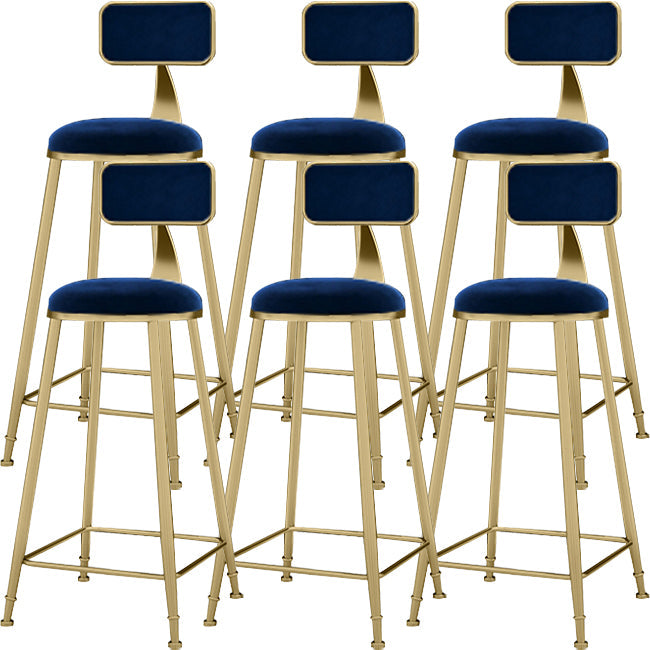 布張りのダイニングスツールグラマー腰部のスツールと金属メタルベース