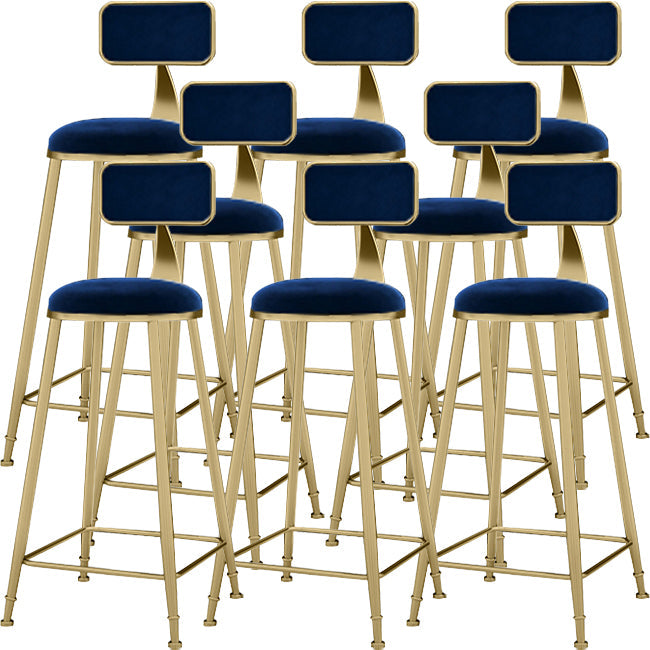 布張りのダイニングスツールグラマー腰部のスツールと金属メタルベース