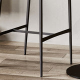 Nordic Style Metal Bar Stool Rectangle Leather Bar Stools for Living Room