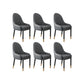 Faux Leather Dining Chairs Modern Parsons Arm Chair with Wood Legs