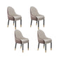 Faux Leather Dining Chairs Modern Parsons Arm Chair with Wood Legs