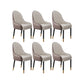 Faux Leather Dining Chairs Modern Parsons Arm Chair with Wood Legs