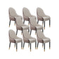 Faux Leather Dining Chairs Modern Parsons Arm Chair with Wood Legs