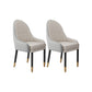 Faux Leather Dining Chairs Modern Parsons Arm Chair with Wood Legs