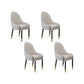 Faux Leather Dining Chairs Modern Parsons Arm Chair with Wood Legs