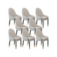 Faux Leather Dining Chairs Modern Parsons Arm Chair with Wood Legs