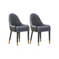 Faux Leather Dining Chairs Modern Parsons Arm Chair with Wood Legs
