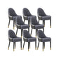 Faux Leather Dining Chairs Modern Parsons Arm Chair with Wood Legs