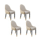 Faux Leather Dining Chairs Modern Parsons Arm Chair with Wood Legs