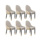 Faux Leather Dining Chairs Modern Parsons Arm Chair with Wood Legs