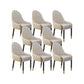 Faux Leather Dining Chairs Modern Parsons Arm Chair with Wood Legs