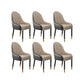 Faux Leather Dining Chairs Modern Parsons Arm Chair with Wood Legs