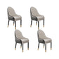 Faux Leather Dining Chairs Modern Parsons Arm Chair with Wood Legs