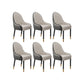 Faux Leather Dining Chairs Modern Parsons Arm Chair with Wood Legs