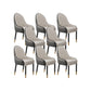 Faux Leather Dining Chairs Modern Parsons Arm Chair with Wood Legs