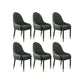 Faux Leather Dining Chairs Modern Parsons Arm Chair with Wood Legs
