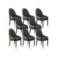 Faux Leather Dining Chairs Modern Parsons Arm Chair with Wood Legs
